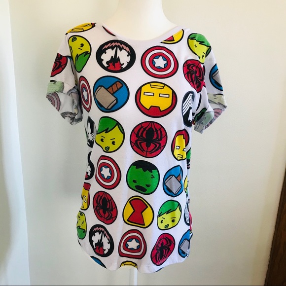 Marvel Women’s White Large Colorful T-Shirt Tee - Picture 7 of 8